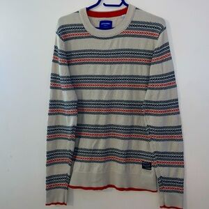 Jack & Jones - Men’s Knit Sweater - Striped- Size Large